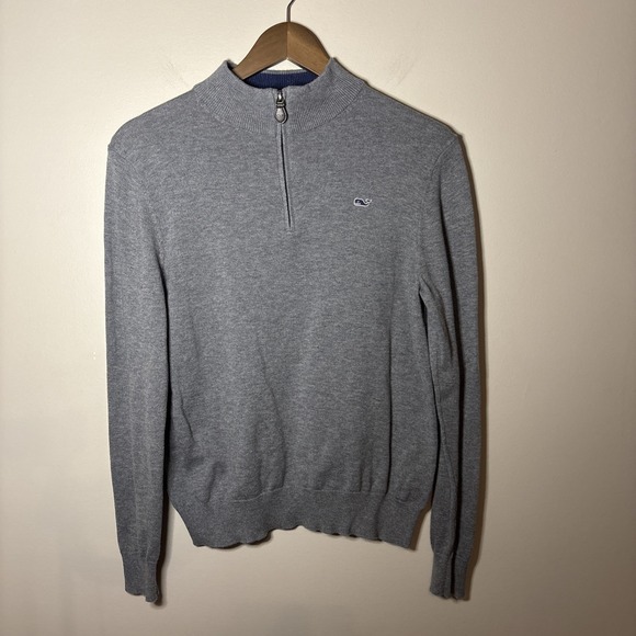 Vineyard Vines Other - Vineyard Vines Gray Boys Quarter Zip Sweater Size 16 Large Preppy Frat
